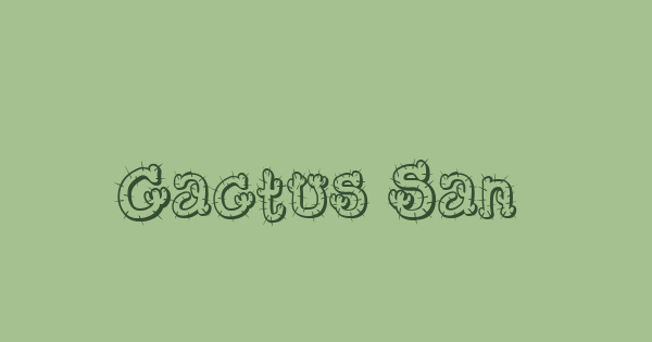 Cactus Sandwich font thumb
